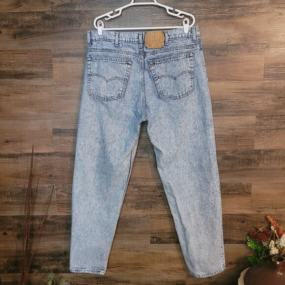 Vtg Levi's Jeans 550 Acid Wash Mens 40x32 Measures 38x32 USA 80's Relaxed - Picture 3 of 10
